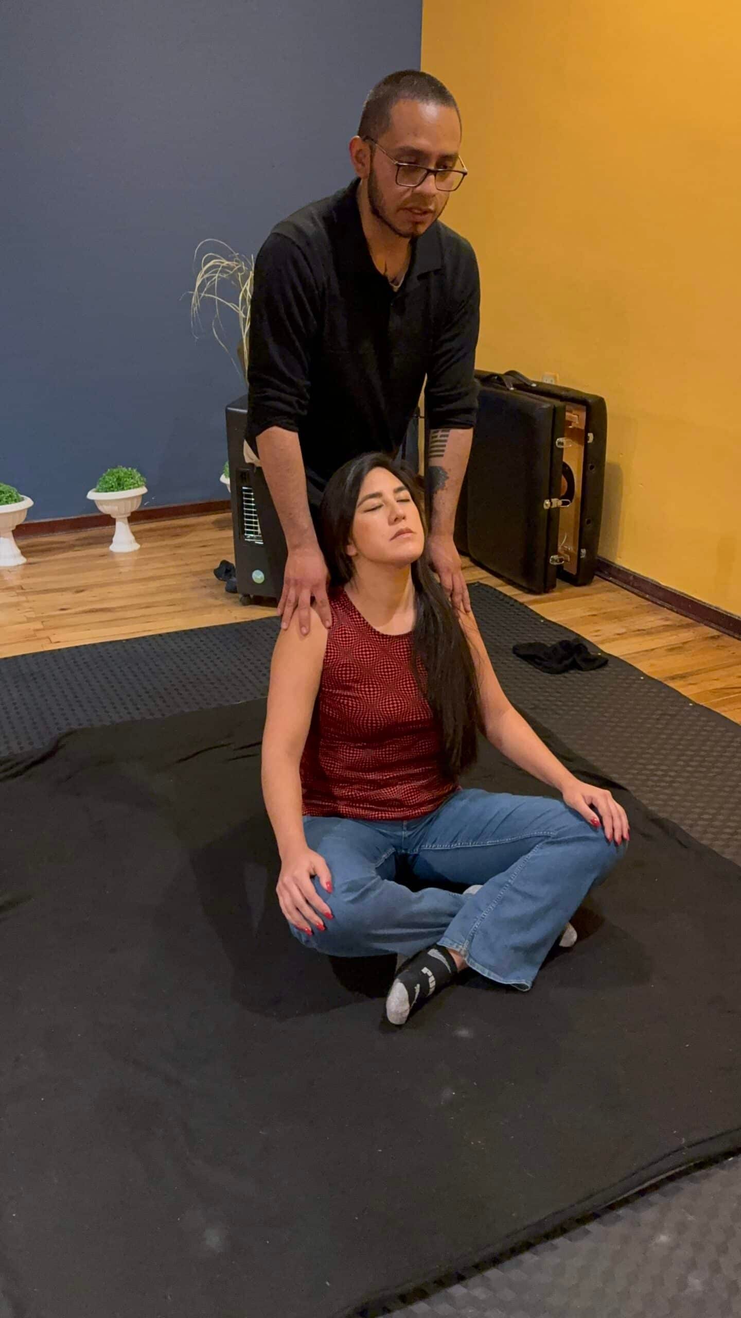 Thai Massage on the floor in Cusco