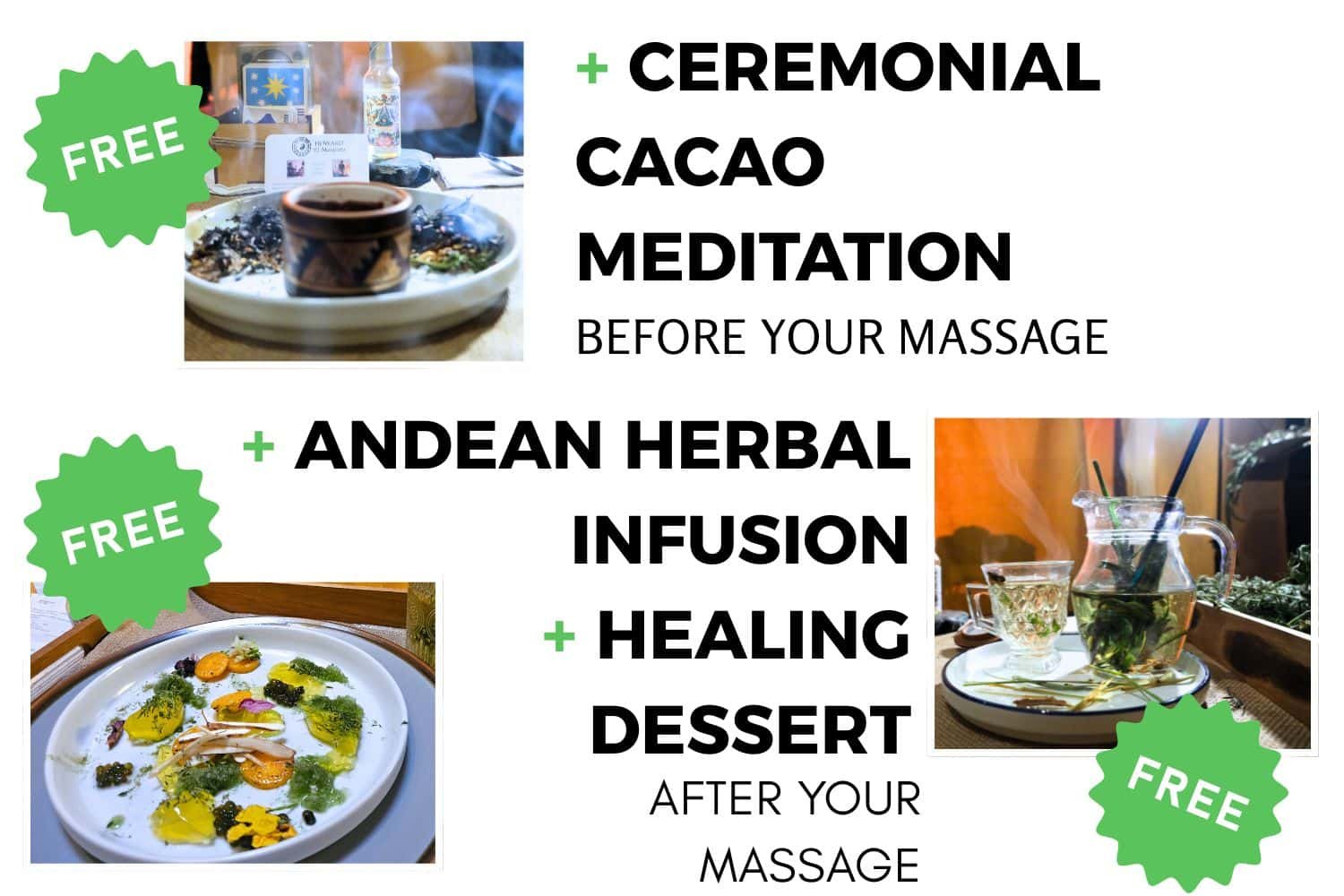 Medicinal tea made from Andean herbs served in Cusco massage center